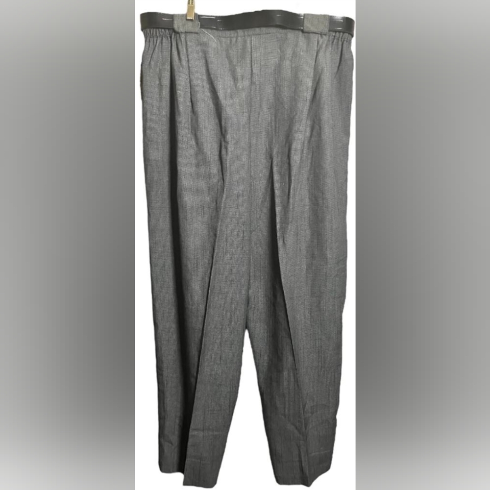 Black & White Plus Perferred Pinstripe Belted Trousers - Picture 2 of 6